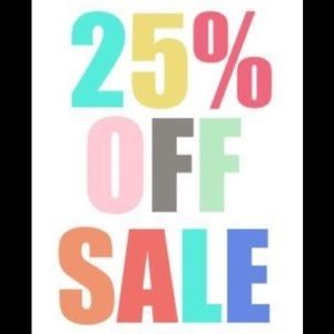 25% off all listed prices until midnight tonight!